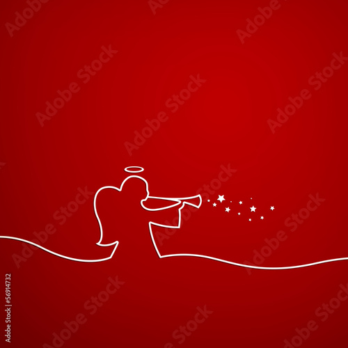 Vector Illustration of a Christmas Angel