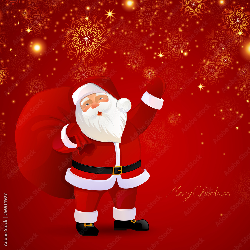 Fototapeta premium Vector Illustration of Santa Claus