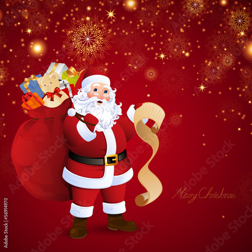 Vector Illustration of Santa Claus