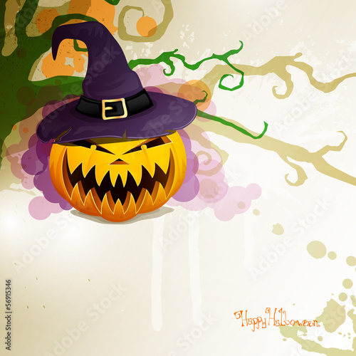 Vector Illustration of a Decorative Halloween Design