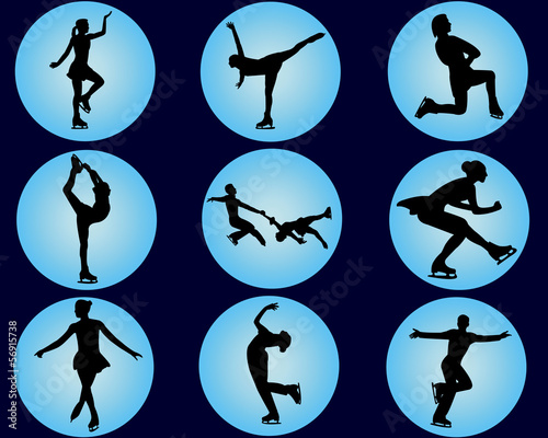 nine figure skaters