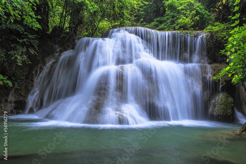 Beautiful waterfall at Huay Mae Kamin National Park © rtrujira