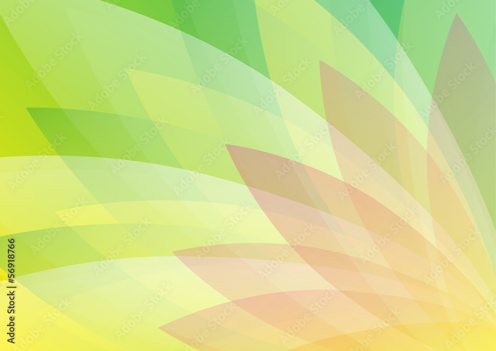 Naklejka premium Abstract Green and Light Red Floral Backgroiund Wallpaper