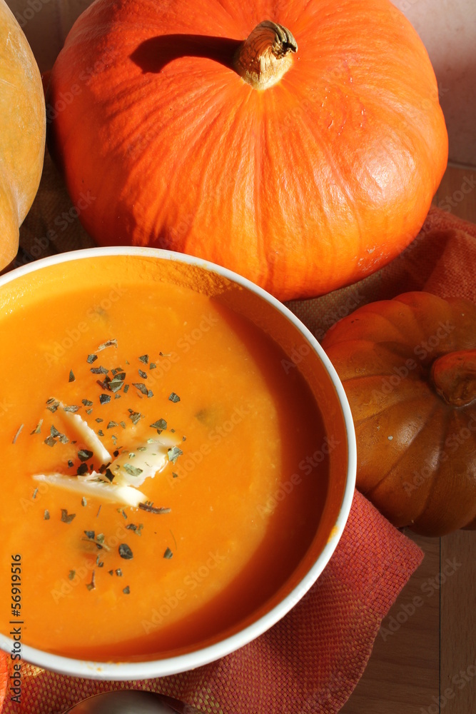 soup, soupe de citrouille, pumpkin, courge