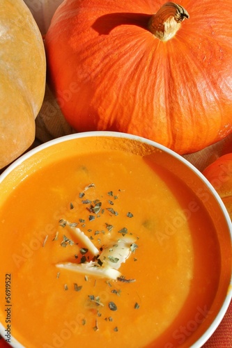 pumpkin soup, soupe, automne, citrouille