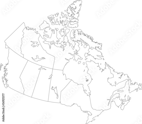 Outline Canada map