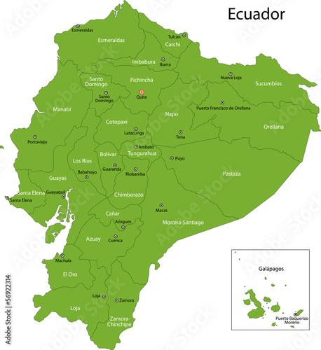 Green Ecuador map