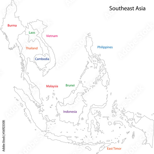 Outline Southeastern Asia