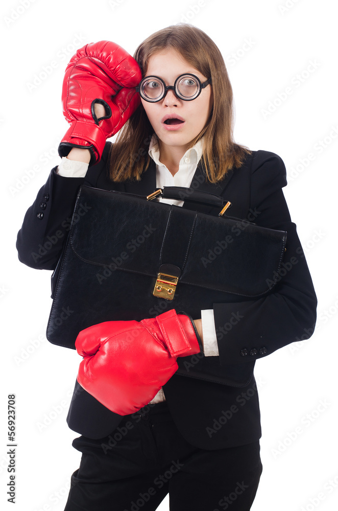 Funny boxer isolated on white Funny boxer isolated on white