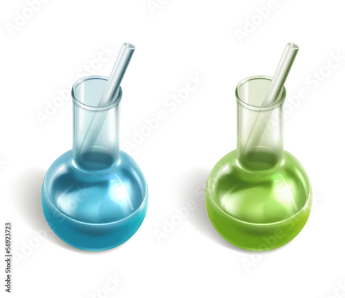 Laboratory flasks icon