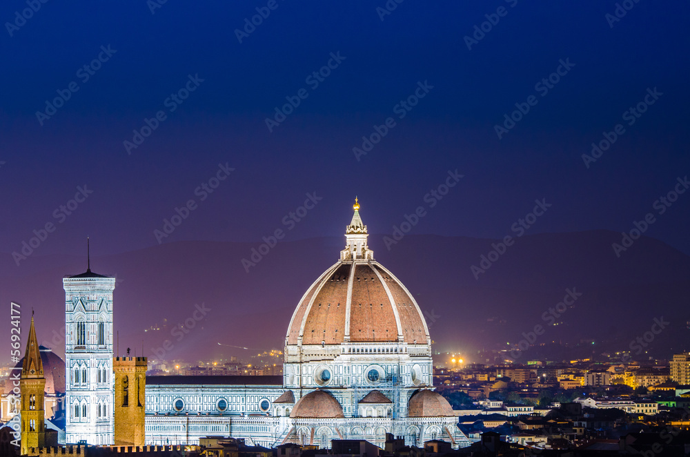 Nice view of florence during evening hours