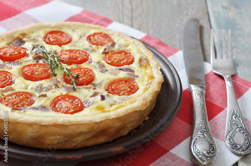 Traditional french quiche pie