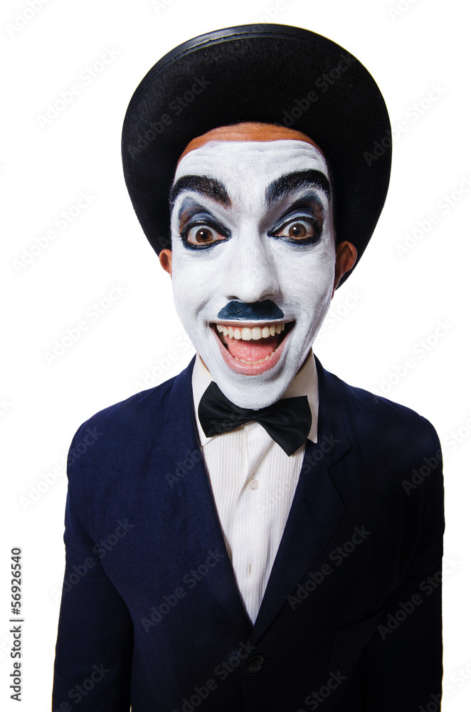 Funny man with face paint Funny man with face paint