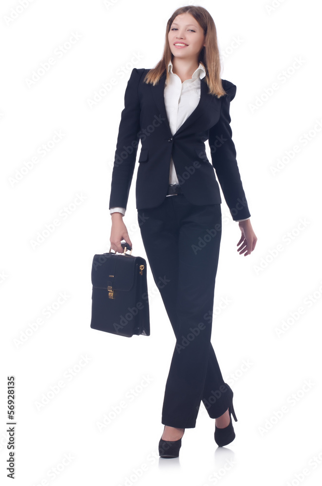 Young businesswoman isolated on white Young businesswoman isolated on white