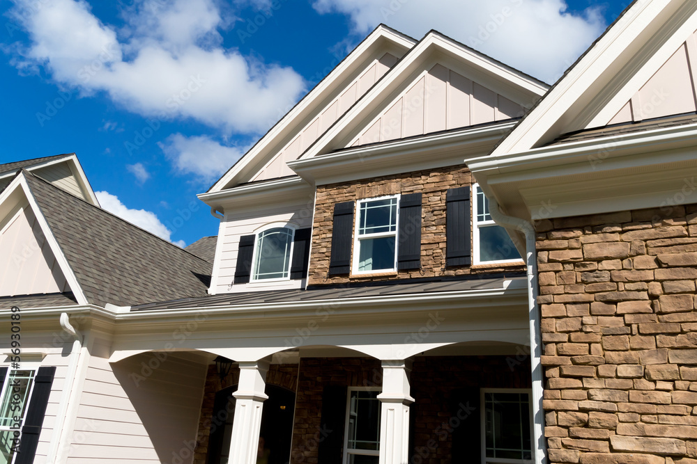 Large residential house roof line and exterior details Large residential house roof line and exterior details