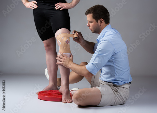 Adult male physiotherapist