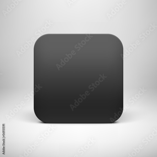 Technology Black Blank App Icon Template