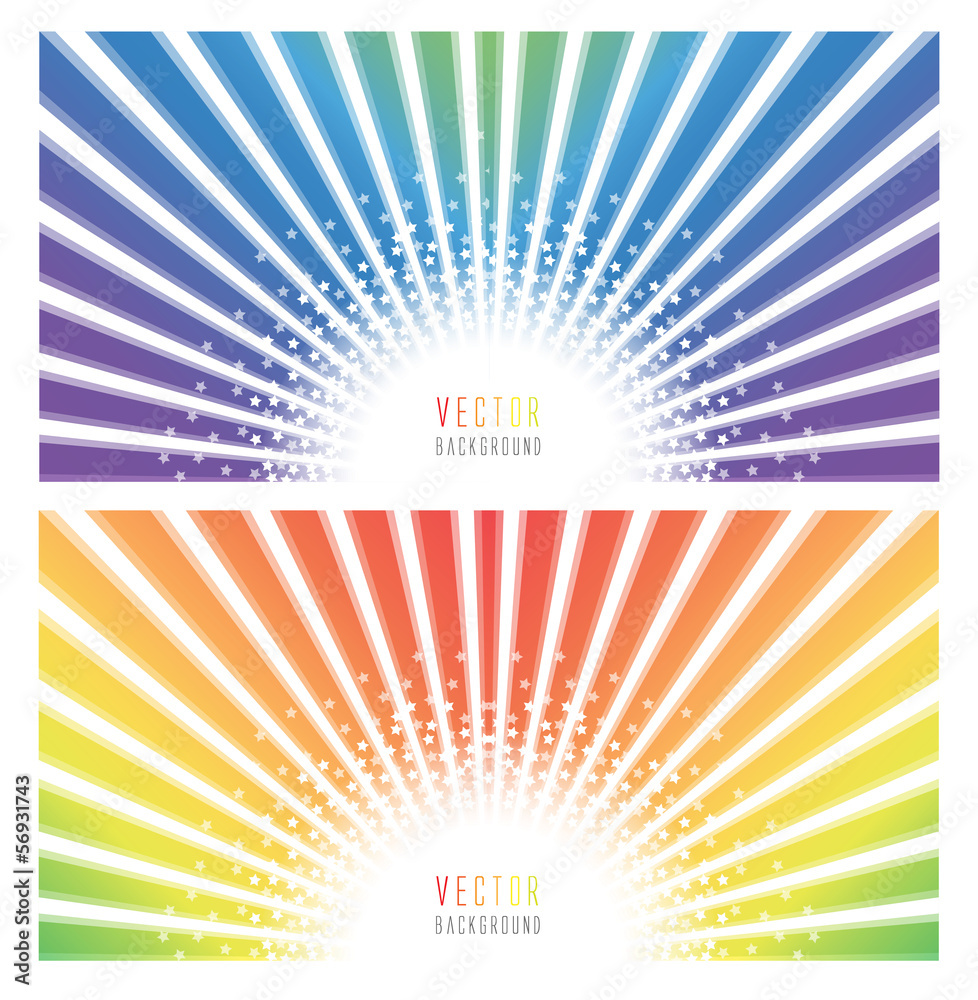星放射状背景放射光虹色の背景stock Vector Adobe Stock