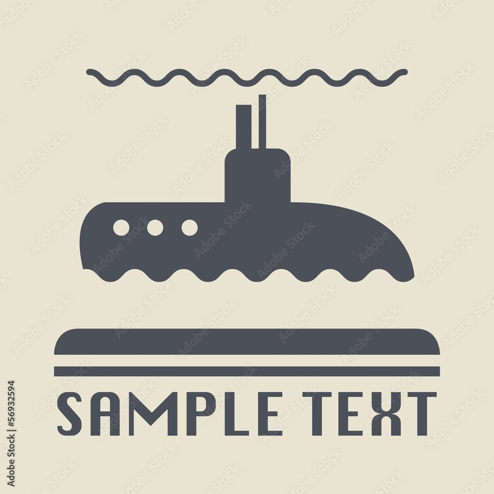 Submarine icon or sign, vector illustration Submarine icon or sign, vector illustration