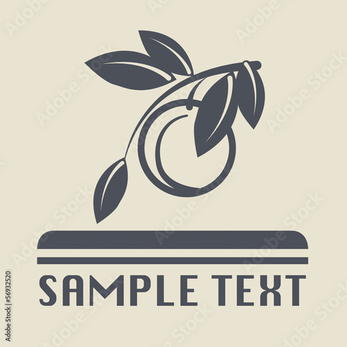Fruit icon or sign, vector illustration