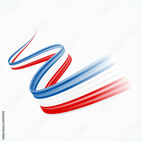 Abstract waving American, English and French flag