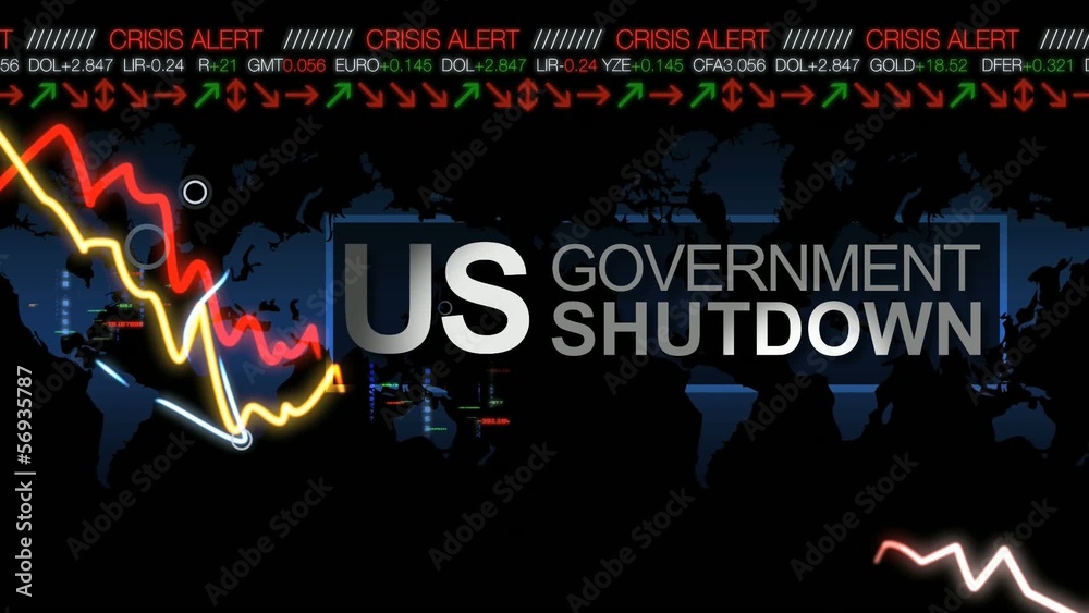 US government shutdown budget deadlock crisis chart animation US government shutdown budget deadlock crisis chart animation
