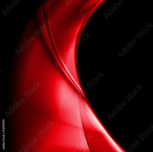 Bright red smooth vector waves design