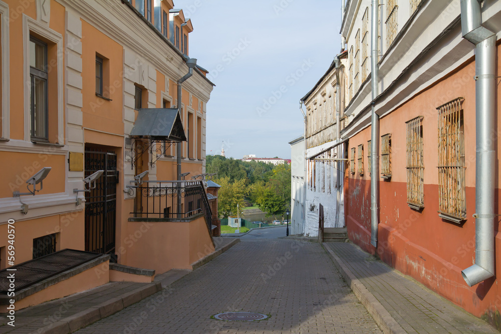 Old street in Minsk, Belarus