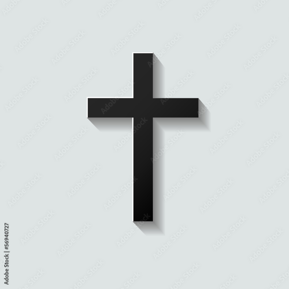 Mourning Card Black Cross