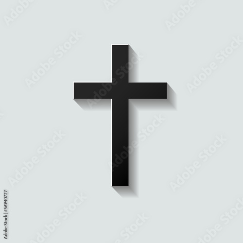 Mourning Card Black Cross