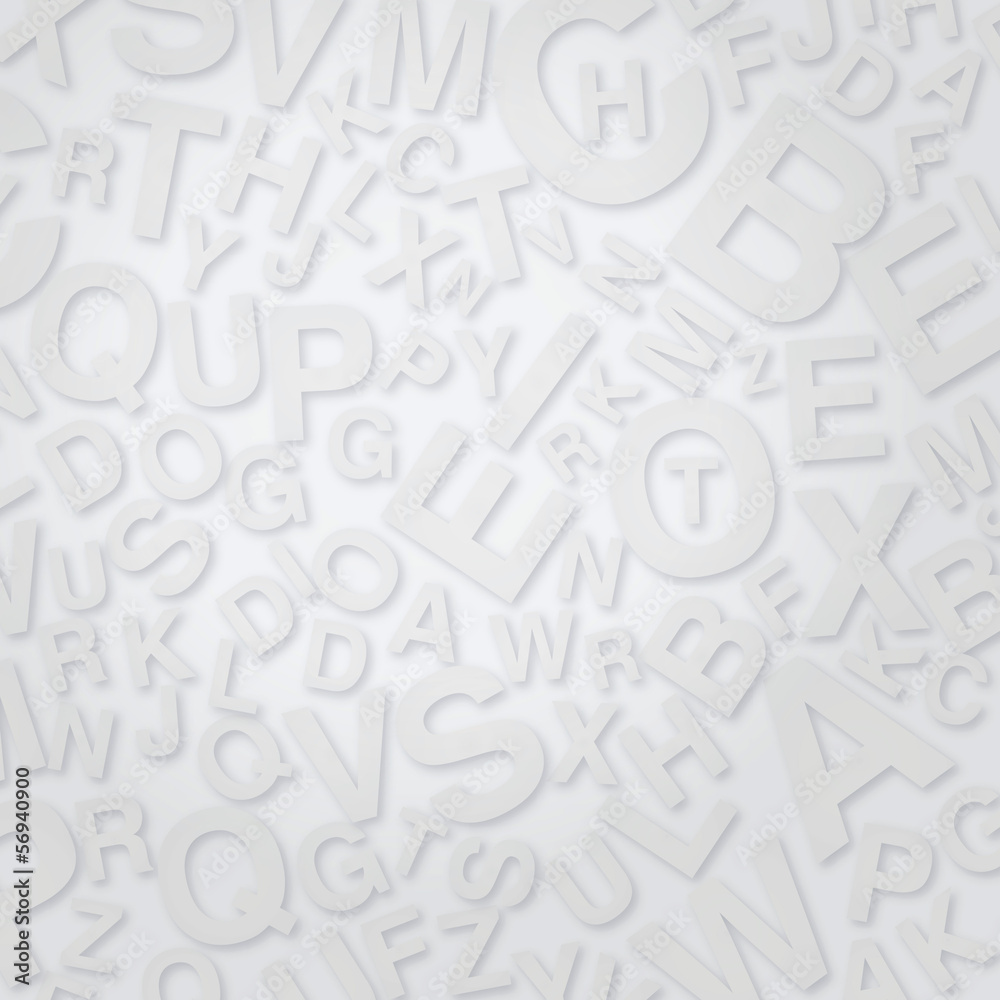 Buchstaben auf weißer Fläche Stock Vector Adobe Stock