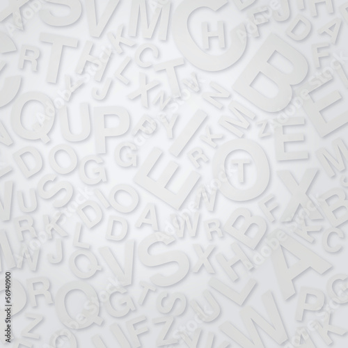 Buchstaben auf weißer Fläche