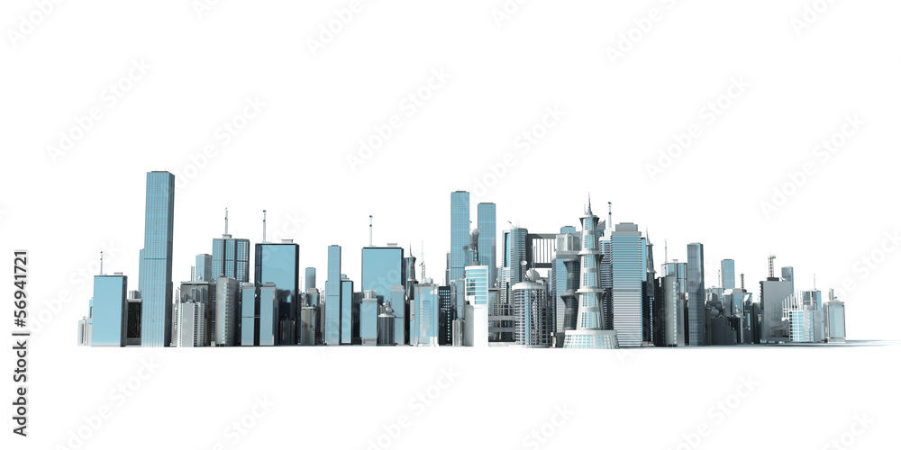 3d rendered illustration of a large city