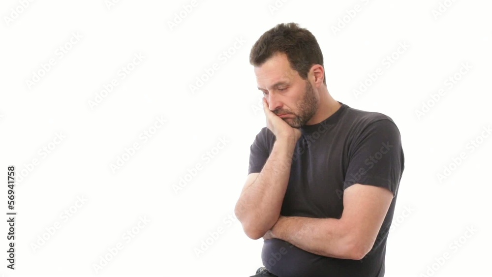 Gelangweilter Mann sucht Inspiration Gelangweilter Mann sucht Inspiration