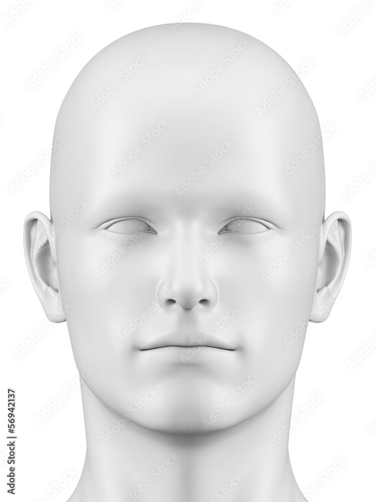 3d rendered illustration of a male head 3d rendered illustration of a male head