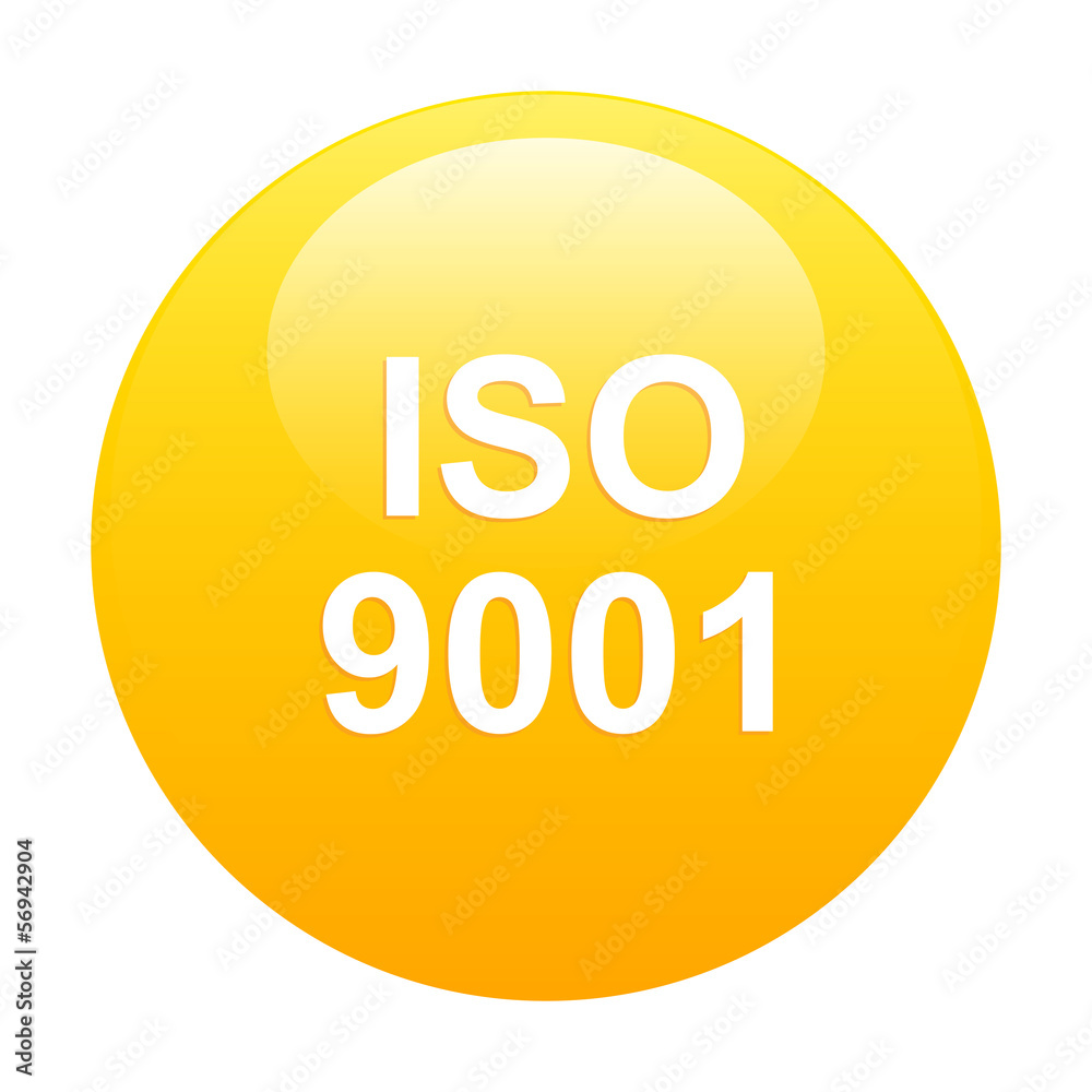 Bouton internet iso 9001 orange Bouton internet iso 9001 orange