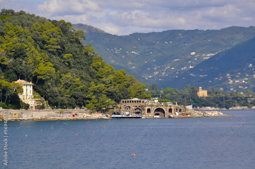 Naklejka premium sulla strada per Portofino, Liguria, Italia