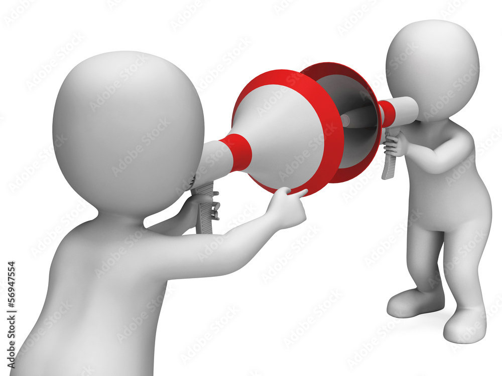 Arguing Characters Shows Relationship Disagreement Discussion Or Arguing Characters Shows Relationship Disagreement Discussion Or
