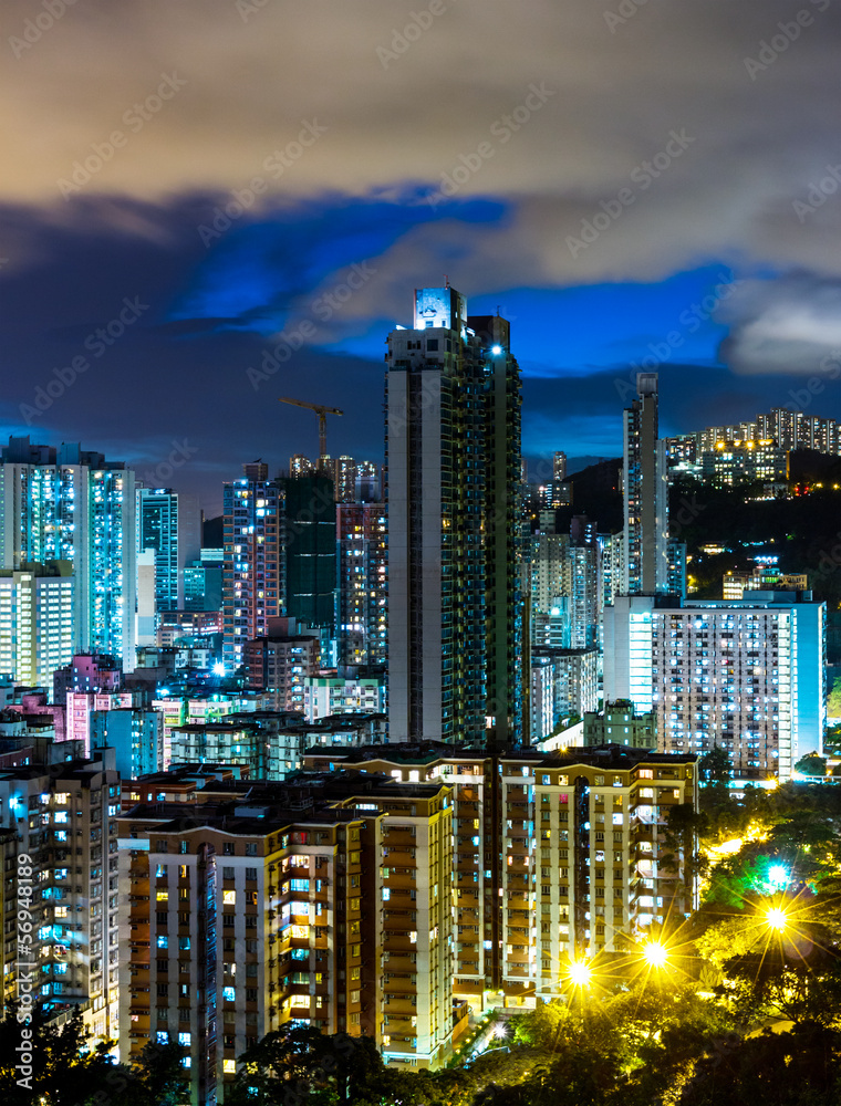 Urban city landscape in Hong Kong