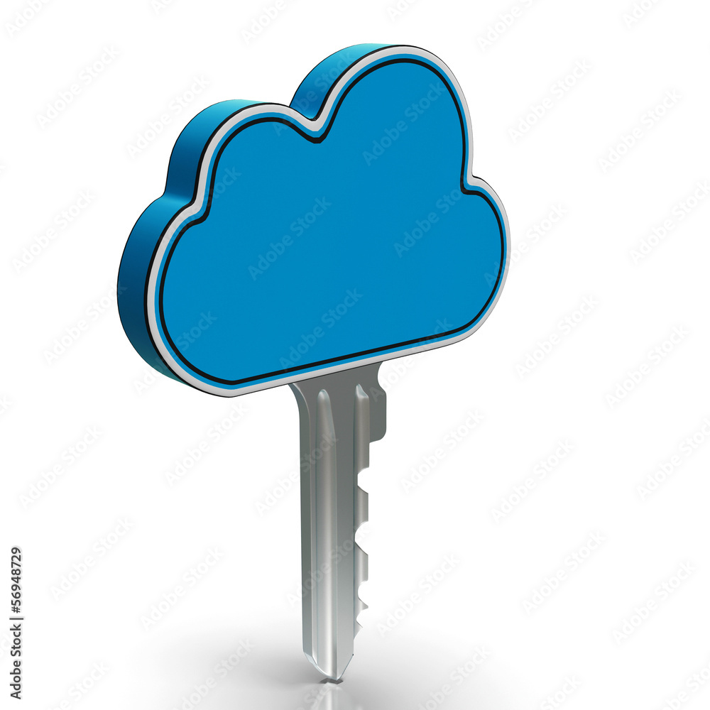 Cloud Computing Key Shows Internet Security Cloud Computing Key Shows Internet Security