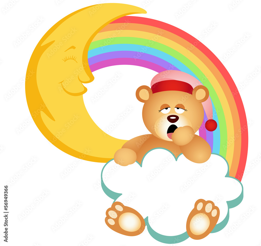 Teddy Bear Sleepy Cloud Rainbow Teddy Bear Sleepy Cloud Rainbow