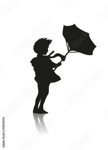 Mädchen mit Regenschirm