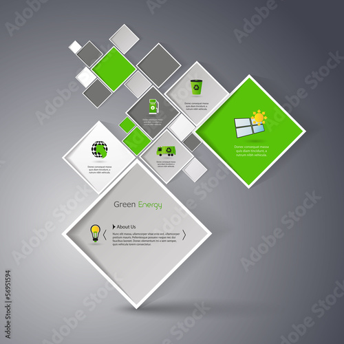 Vector abstract squares background illustration / infographic 