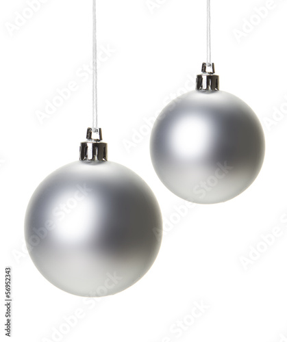 Weihnachtskugeln silber