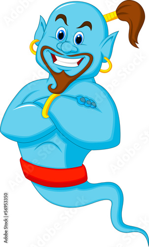 Friendly genie cartoon