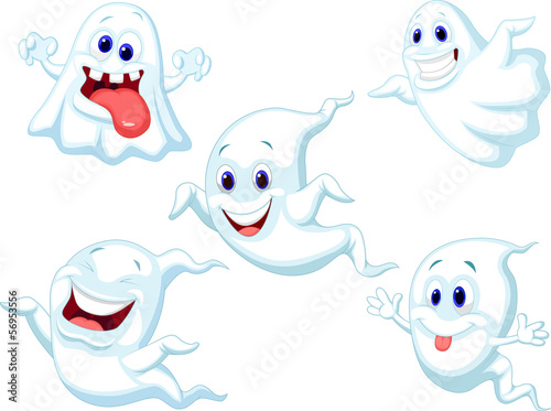 Cute ghost cartoon collection set