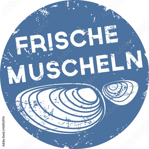 Schild Frische Muscheln
