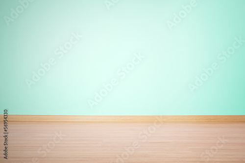 background  blank wall and floor in a blue green color