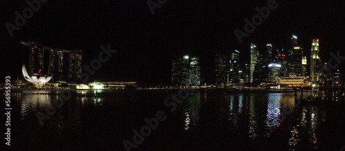Panorama Singapore by night