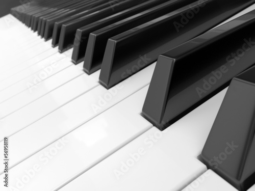 Piano Keyboard close-up shot